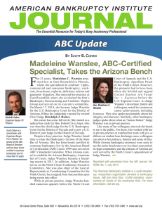 F ABC Update Madeleine Wanslee, ABC-Certified Specialist, Takes the Arizona Bench