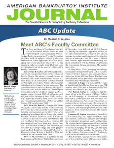 T ABC Update Meet ABC’s Faculty Committee B