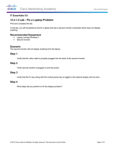 Lab - Fix a Laptop Problem 12.4.1.4  IT Essentials 5.0