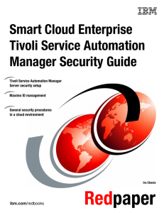 Smart Cloud Enterprise Tivoli Service Automation Manager Security Guide Front cover