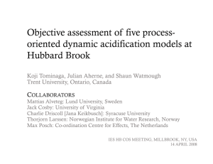 Objective assessment of five process- oriented dynamic acidification models at Hubbard Brook C