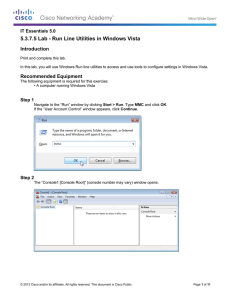 5.3.7.5 Lab - Run Line Utilities in Windows Vista Introduction