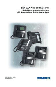 DXP, DXP Plus, and FX Series Digital Communications Systems