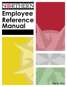 Employee Reference Manual May 21, 2013