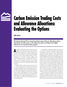 Carbon Emission Trading Costs and Allowance Allocations: Evaluating the Options