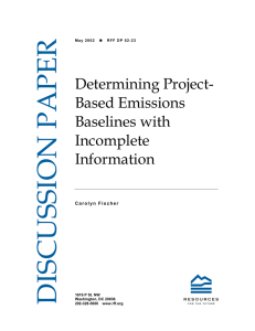 DISCUSSION PAPER Determining Project- Based Emissions