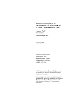 Distributional Impacts of an Environmental Tax Shift: The Case Margaret Walls