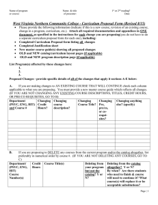 West Virginia Northern Community College - Curriculum Proposal Form (Revised...