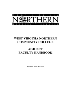 WEST VIRGINIA NORTHERN COMMUNITY COLLEGE  ADJUNCT