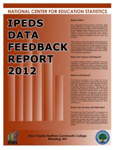 NATIONAL CENTER FOR EDUCATION STATISTICS What Is IPEDS?