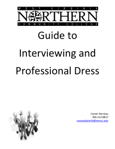 Guide to Interviewing and Professional Dress