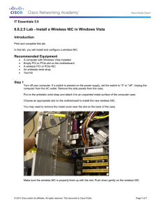 6.8.2.5 Lab - Install a Wireless NIC in Windows Vista Introduction