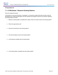 7.1.1.6 Worksheet - Research Docking Stations IT Essentials 5.0