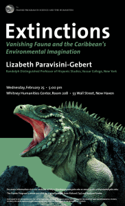 Extinctions Lizabeth Paravisini-Gebert Vanishing Fauna and the Caribbean’s Environmental Imagination