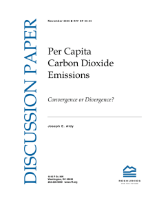 DISCUSSION PAPER Per Capita Carbon Dioxide