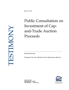 Public Consultation on Investment of Cap- and-Trade Auction