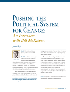 Pushing the Political System for Change :