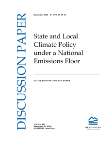 DISCUSSION PAPER State and Local Climate Policy