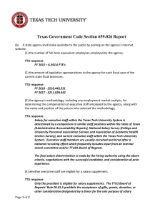 Texas Government Code Section 659.026 Report