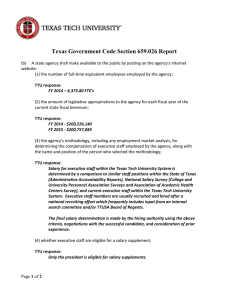Texas Government Code Section 659.026 Report