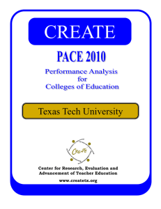 CREATE Texas Tech University Center for Research, Evaluation and Advancement of Teacher Education