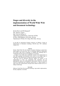 Stages and diversity in the implementation of World Wide Web