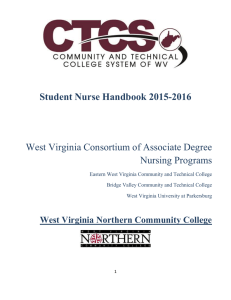 West Virginia Consortium of Associate Degree Nursing Programs Student Nurse Handbook 2015-2016