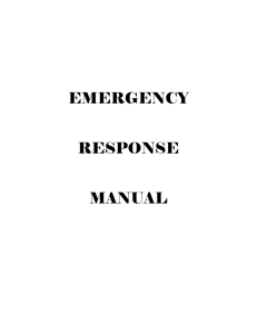 EMERGENCY RESPONSE MANUAL