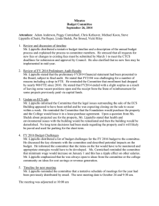 Minutes Budget Committee September 26, 2014