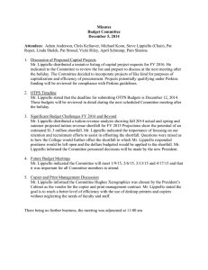 Minutes Budget Committee December 5, 2014