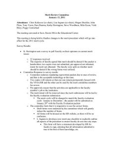 Merit Review Committee January 13, 2011  Attendance