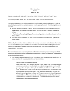 Merit Committee Minutes August 14, 2012