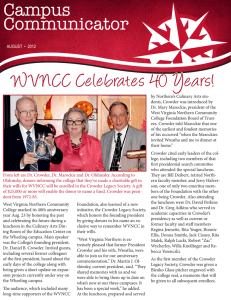 WVNCC Celebrates 40 Y ears! Campus Communicator