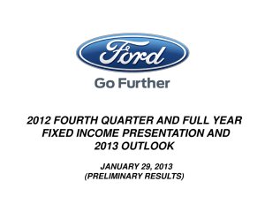 2012 FOURTH QUARTER AND FULL YEAR FIXED INCOME PRESENTATION AND 2013 OUTLOOK