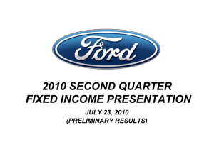2010 SECOND QUARTER FIXED INCOME PRESENTATION JULY 23, 2010 (PRELIMINARY RESULTS)