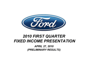 2010 FIRST QUARTER FIXED INCOME PRESENTATION APRIL 27, 2010 (PRELIMINARY RESULTS)