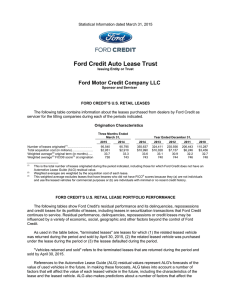 Ford Credit Auto Lease Trust Ford Motor Credit Company LLC  
