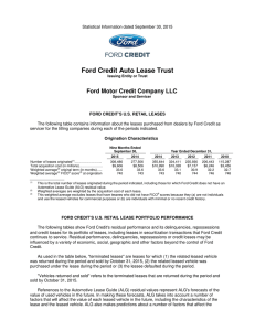 Ford Credit Auto Lease Trust Ford Motor Credit Company LLC