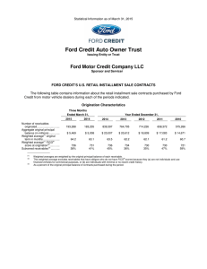 Ford Credit Auto Owner Trust Ford Motor Credit Company LLC