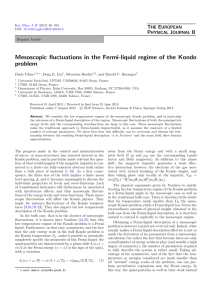 Mesoscopic fluctuations in the Fermi-liquid regime of the Kondo problem T E