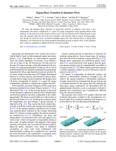 Zigzag Phase Transition in Quantum Wires Abhijit C. Mehta, C. J. Umrigar,