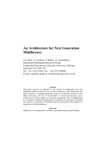 An Architecture for Next Generation Middleware