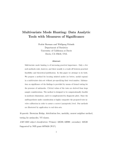 Multivariate Mode Hunting: Data Analytic Tools with Measures of Significance