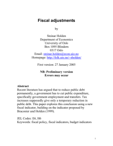 Fiscal adjustments