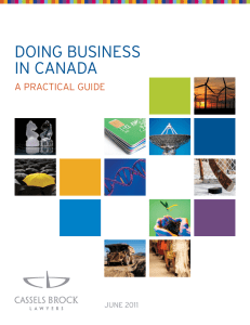 Doing Business in CanaDa a praCtiCal guiDe June 2011