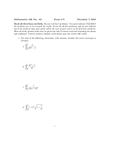 Mathematics 166, Sec. A3 Exam 4-Y December 7, 2010
