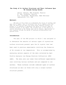 The Study of Si Surface Structures and Their Influence Upon