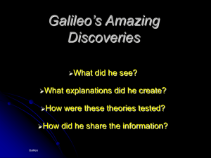 Galileo’s Amazing Discoveries