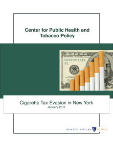 Cigarette Tax Evasion in New York Center for Public Health and
