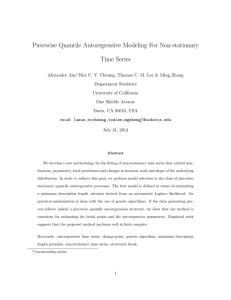 Piecewise Quantile Autoregressive Modeling For Non-stationary Time Series